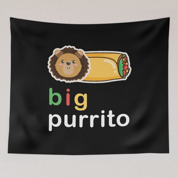 Item preview, Big Purrito Lion in a Burrito Funny Pun Gift designed and sold by Scratches Tees.