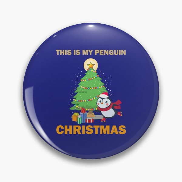 Item preview, This is my penguin christmas ,sparkly tree, funny ice skating cute penguin with christmas scarf  designed and sold by SGS-.