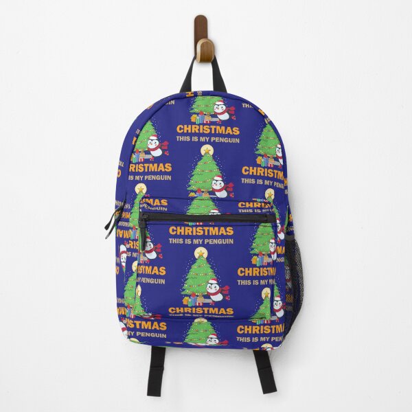Item preview, This is my penguin christmas ,sparkly tree, funny ice skating cute penguin with christmas scarf  designed and sold by SGS-.