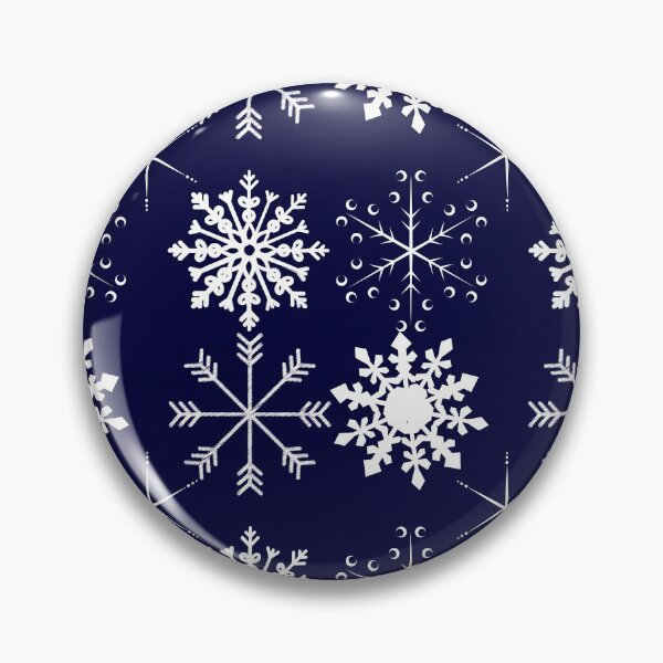 Item preview, Icy Snowflakes on Dark Blue Background designed and sold by The Sober Art.