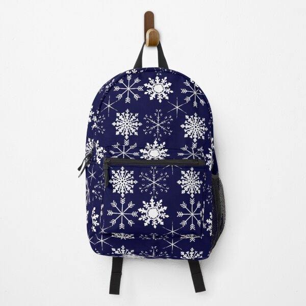 Item preview, Icy Snowflakes on Dark Blue Background designed and sold by The Sober Art.