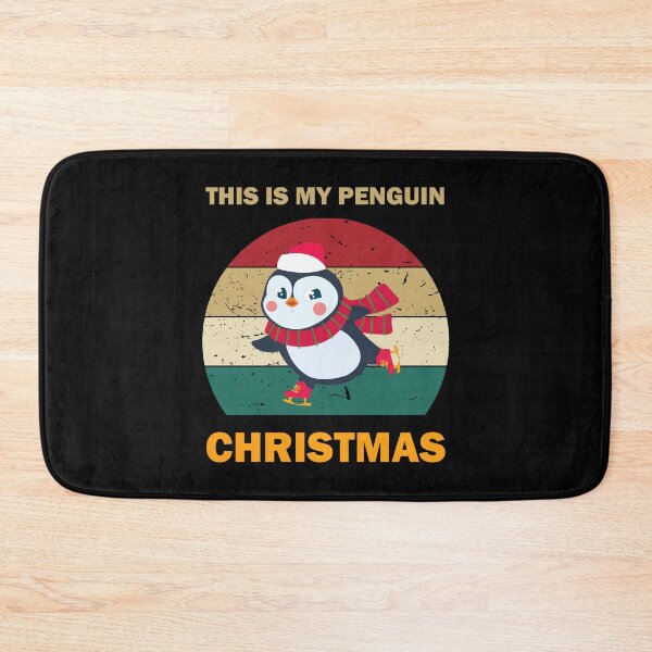 Item preview, This is my penguin christmas vintage funny ice skating cute penguin with christmas scarf  designed and sold by SGS-.