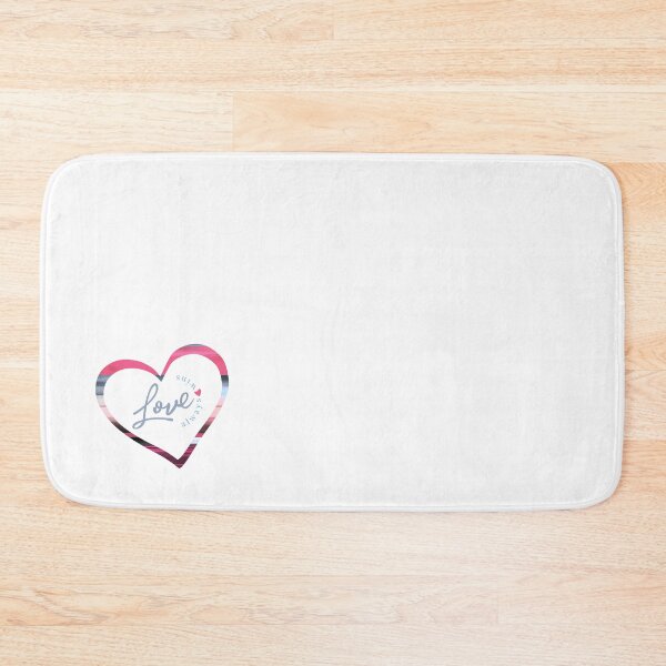 Item preview, Love Always Wins - pink and blue valentine heart on fresh white designed and sold by Caroline Laursen.