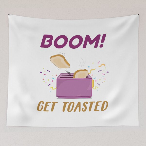 Item preview, Boom Get Toasted Funny Toast Pun Gift designed and sold by Scratches Tees.