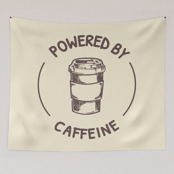 Item preview, Powered by caffeine designed and sold by notasimp.