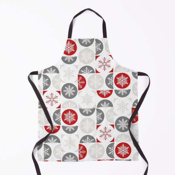 Item preview, Snowflakes Christmas patchwork in red and grey designed and sold by Fibracreativa.