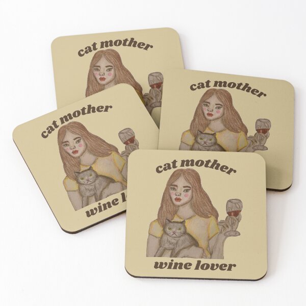 Item preview, cat mother wine lover designed and sold by lumilum.