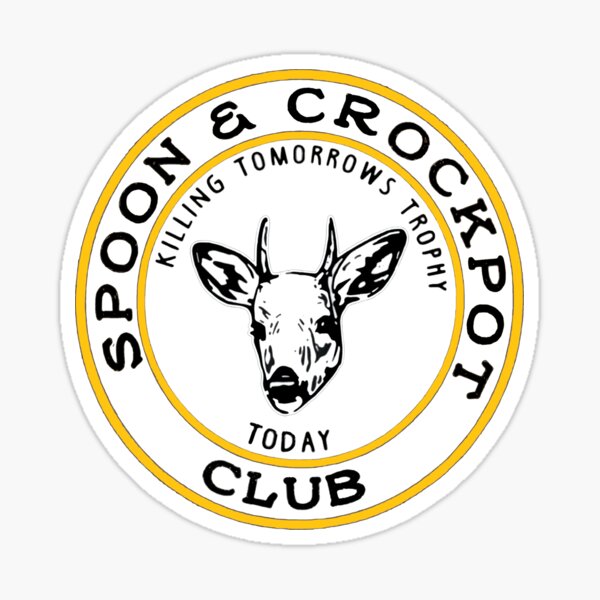 Spoon & Crockpot Club Decal Die Cut Window Decal Stickers Stationery