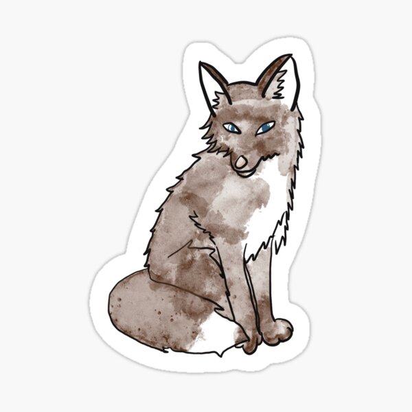 Sitting Fox Sticker