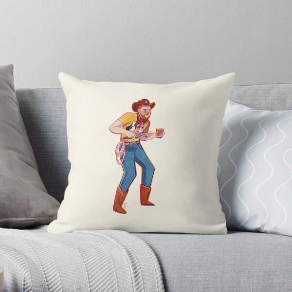 Cowdoy - Aunty Donna Throw Pillow