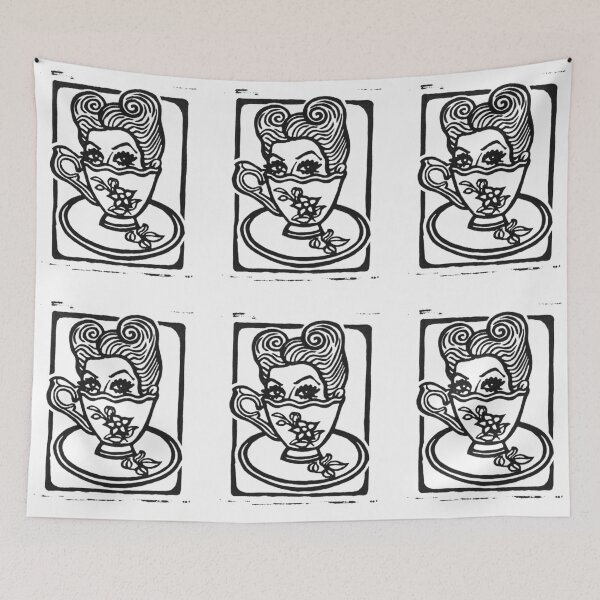 Item preview, Rita the Tea Cup Lady designed and sold by melly-jelly.