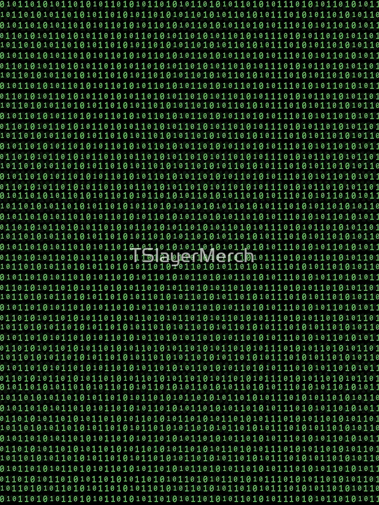 Thumbnail 3 of 3, Scarf, Green Binary Code Pattern designed and sold by TSlayerMerch.