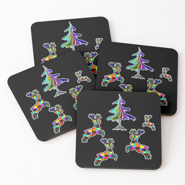 Item preview, Pixel art multicolored reindeer  designed and sold by Galina Kostyaeva.