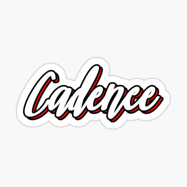 "Cadence first name hand lettering design" Sticker for Sale by sulies