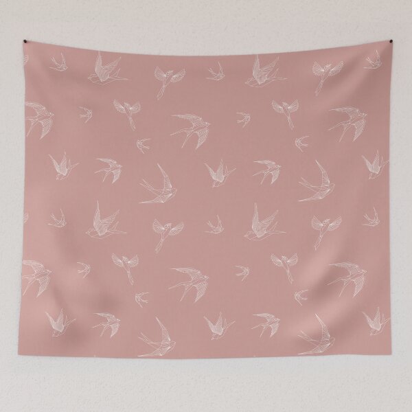 Item preview, Rose Geometric Birds Pattern designed and sold by 5thSeason.