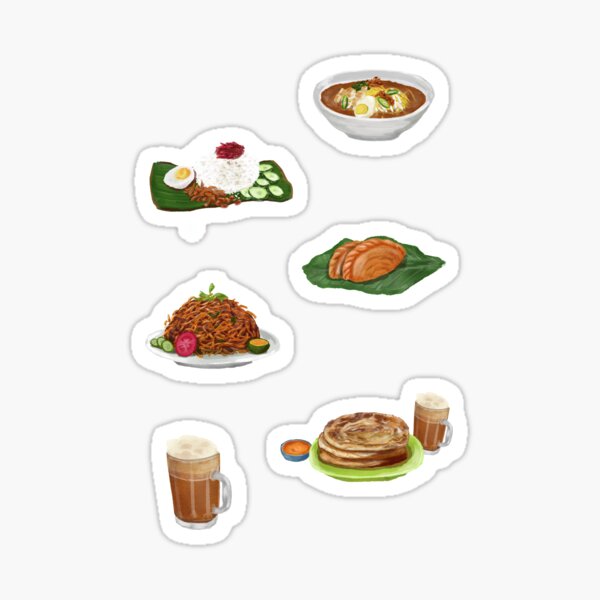 Singapore and malaysian food sticker pack Sticker