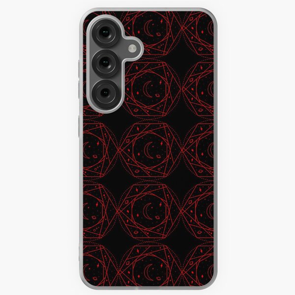 Item preview, Geometric Red Moon And Stars designed and sold by Tatt-Hooligans.