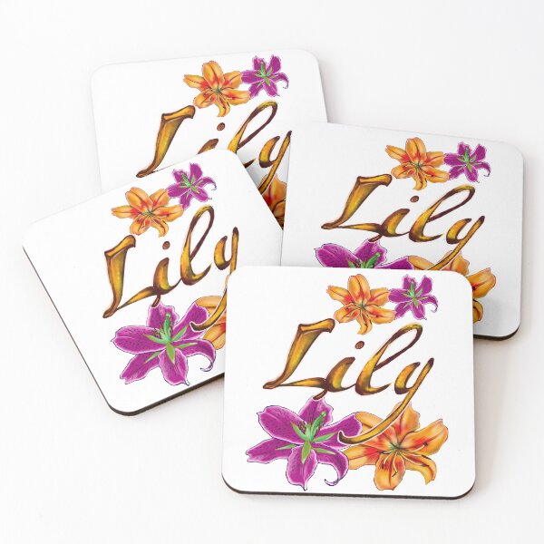 Item preview, Top 10 best personalised gifts 2022  - Lily personalised,personalized name with painted lilies designed and sold by Artonmytee.