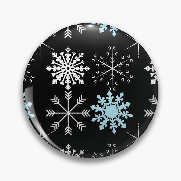 Item preview, Snowflakes Icy Cute Pattern with black background designed and sold by The Sober Art.