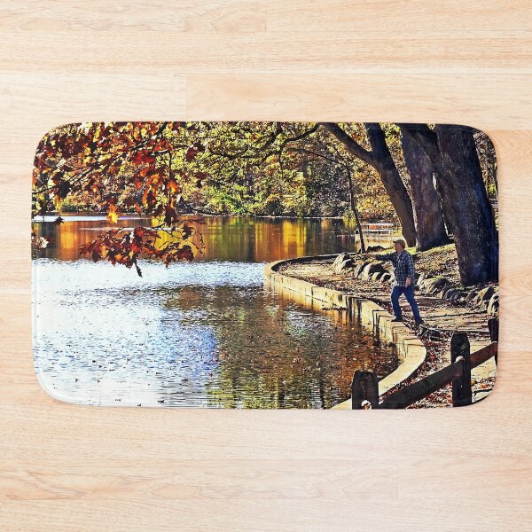 Item preview, Mountainside NJ - Fishing in Echo Lake Park designed and sold by Susan Savad.