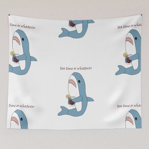 Item preview, Ikea Hai Blahaj, tea time designed and sold by BreadCrumbBird.