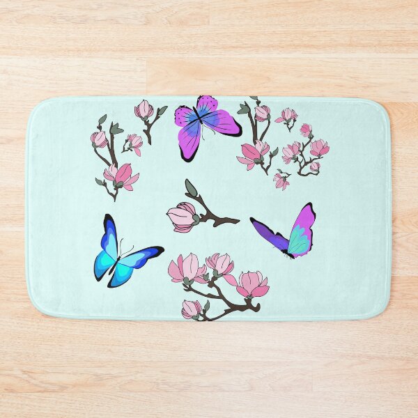 Item preview, Magnolia flowers and butterflies designed and sold by orangerinka.
