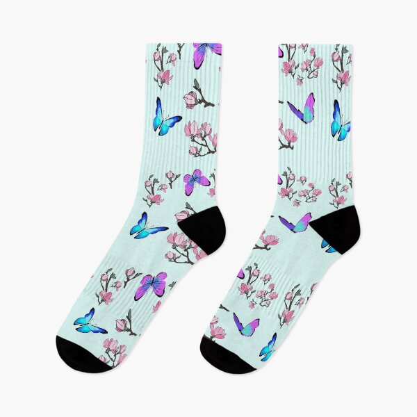 Item preview, Magnolia flowers and butterflies designed and sold by orangerinka.