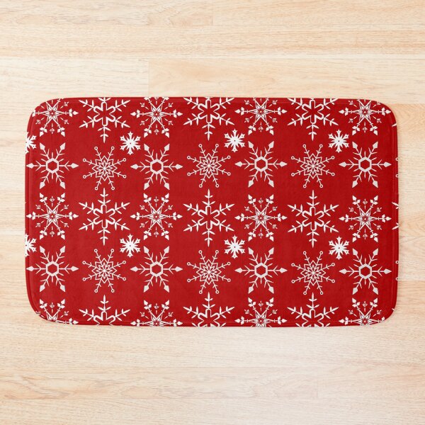 Item preview, Cute Snowflakes on Red Background designed and sold by The Sober Art.