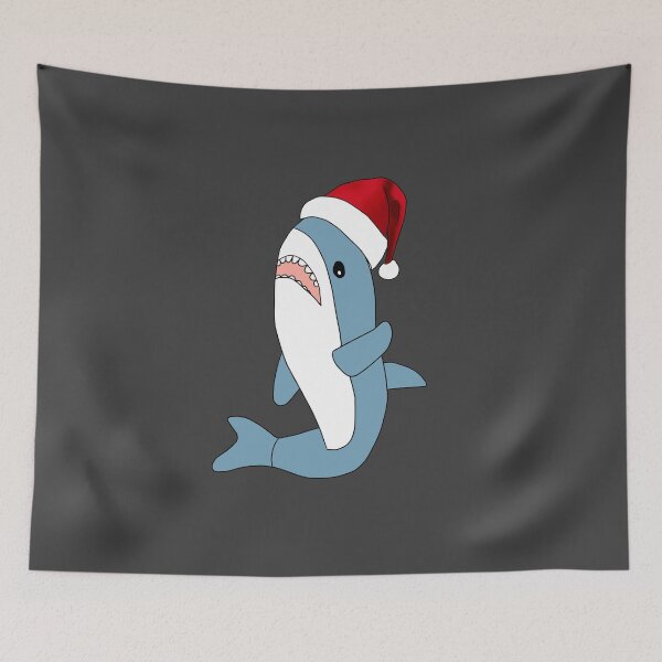 Item preview, Ikea Hai Blahaj, Santa hat designed and sold by BreadCrumbBird.