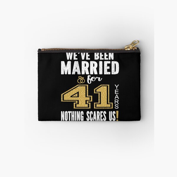 Item preview, We've Been Married For 41 Years Nothing Scares Us Couples print designed and sold by Grabitees.