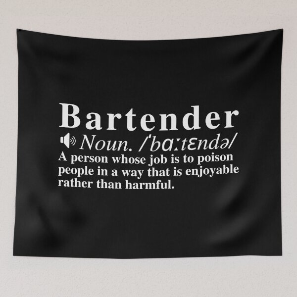Item preview, Funny Bartender Definition designed and sold by mind-illusions.