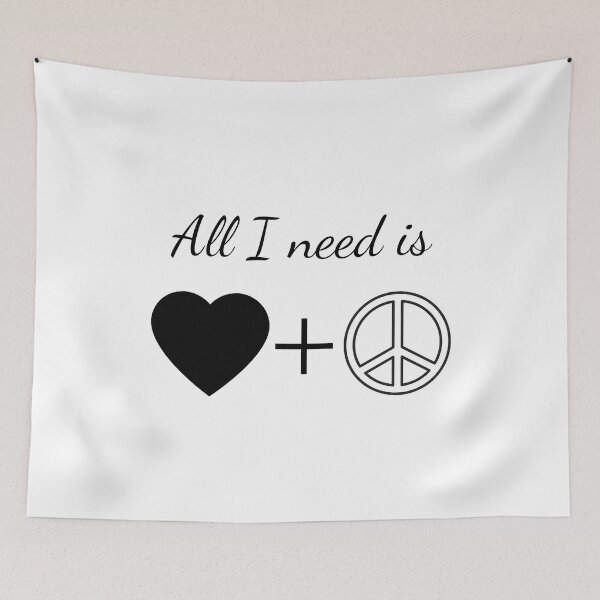 Item preview, peace and love designed and sold by JokesAndFun.