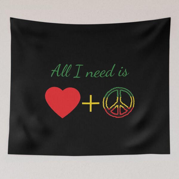 Item preview, peace and love designed and sold by JokesAndFun.
