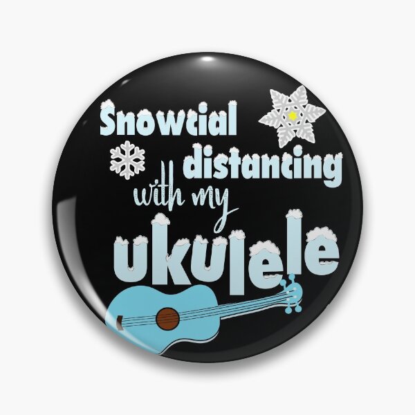 Item preview, Snowcial distancing with my ukulele designed and sold by DeliriousSteve.