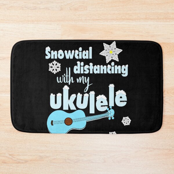 Item preview, Snowcial distancing with my ukulele designed and sold by DeliriousSteve.