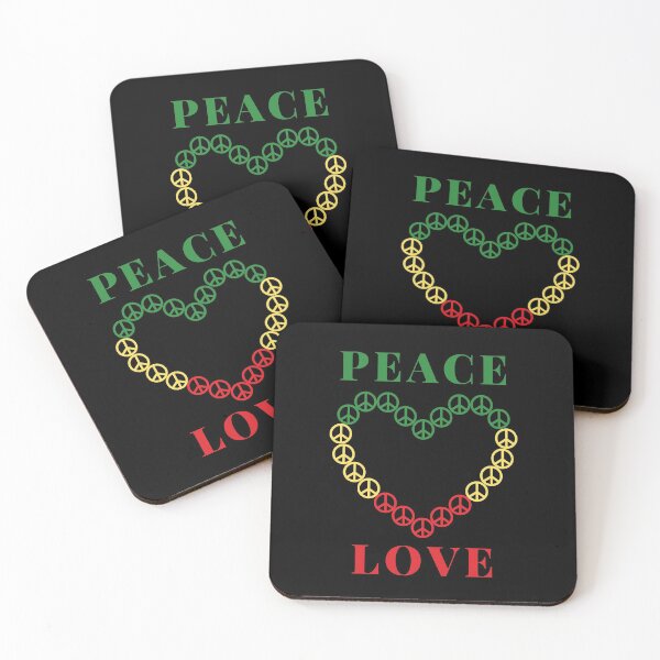 Item preview, peace and love designed and sold by JokesAndFun.