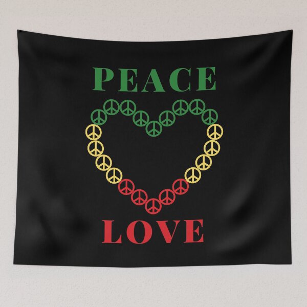 Item preview, peace and love designed and sold by JokesAndFun.