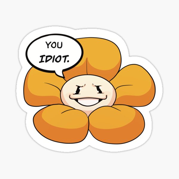 Undertale Smiling Flowey Sticker - Sticker Mania