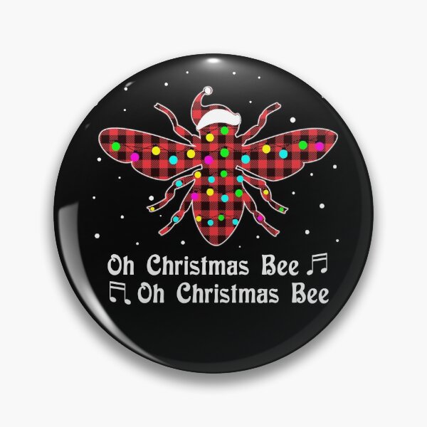 Item preview, Oh Christmas Bee Red Plaid Bee Lover Santa Hat Lights Gift designed and sold by issambak.