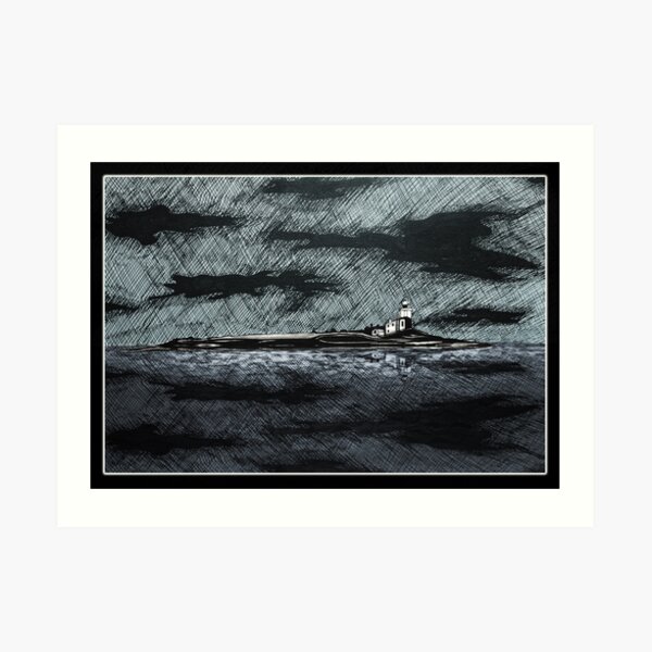 Coquet Island in Inks Art Print