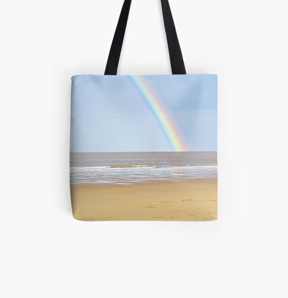 Beach Rainbow Scenery All Over Print Tote Bag