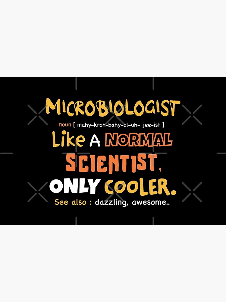 Poster for Sale avec l'œuvre « Idée de cadeau d'étudiant en microbiologie  de définition de microbiologiste drôle / microbiologiste présent /  conception de microbiologie drôle » de l'artiste anodyle