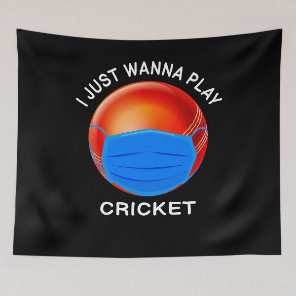 Item preview, I Just Wanna Play Cricket wicket Funny Cricketer Mask Gift designed and sold by aubb7.