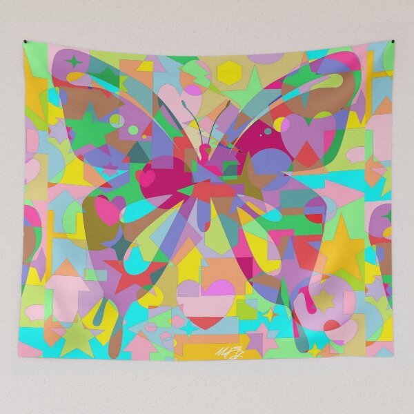 Item preview, Butterfly Multicoloured Pastel Shades 2020 designed and sold by MarkEdz.