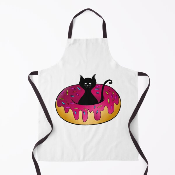 Item preview, Black cat with donut designed and sold by EmotionArt.