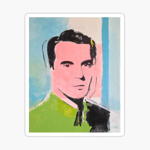 David Byrne Pop Art Painting- by William Wright - Talking Heads Sticker