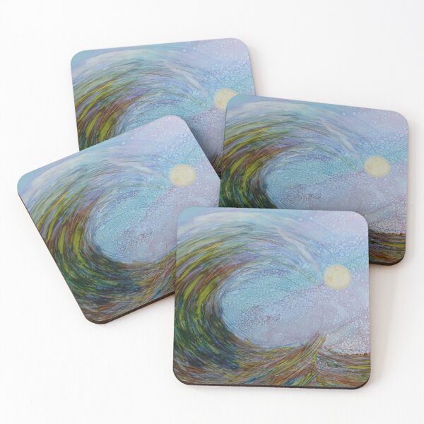 Item preview, Spacescape-4-Green Wave designed and sold by Luna-Leaf-Art.