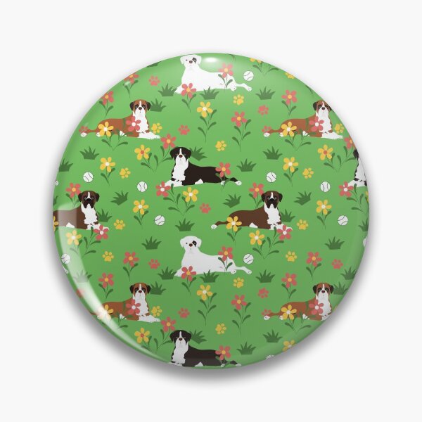 Item preview, Boxer Dog and Flowers designed and sold by Lulupainting.