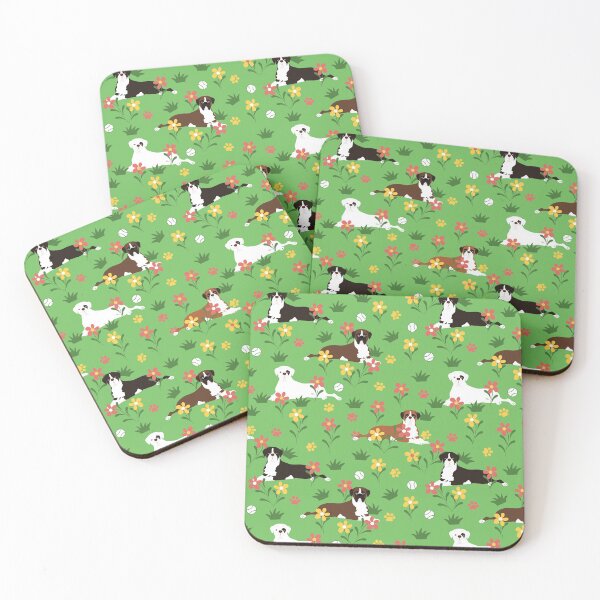 Item preview, Boxer Dog and Flowers designed and sold by Lulupainting.