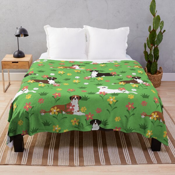 Item preview, Boxer Dog and Flowers designed and sold by Lulupainting.